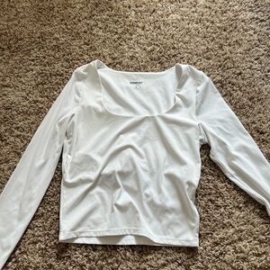 Pacusn White Long Sleeve Top